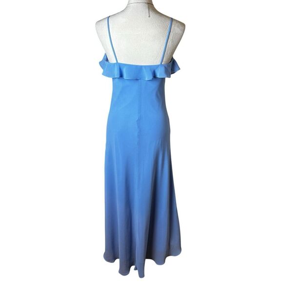 Vintage Chadwick’s Periwinkle Ruffle Slip Dress 6 | Y2K Coquette Fairy Formal - Picture 3 of 8